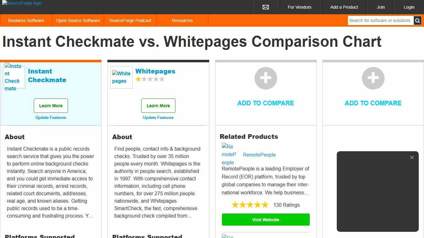 Instant Checkmate vs. Whitepages Comparison