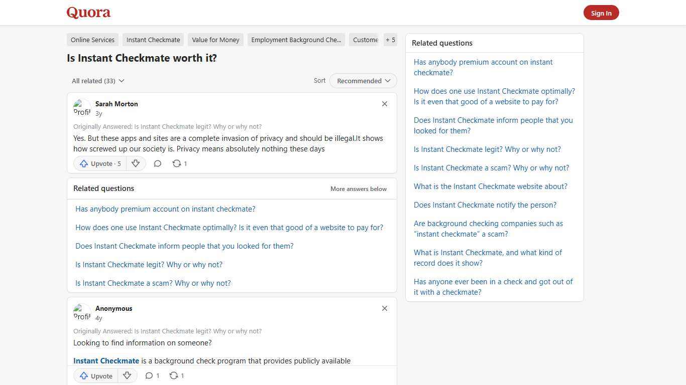 Is Instant Checkmate worth it? - Quora